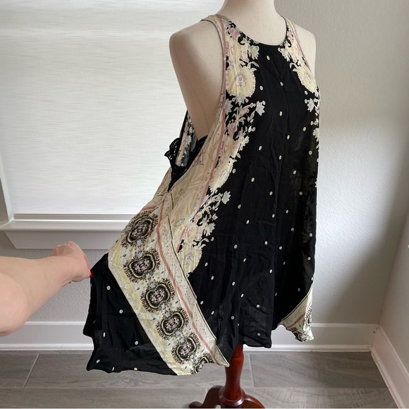 Intimately Free People Darjeeling Black Print Sleeveless Medium - Picture 4 of 8